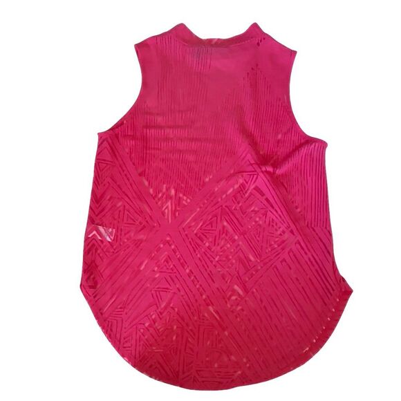Apt. 9 Pink Wattage Aztec Burnout Sleeveless Mock Neck - Size XS Junior  ***Item - Picture 2 of 4